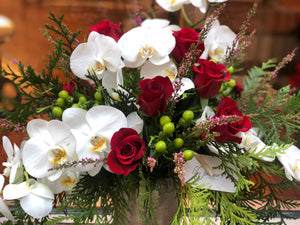 Valentine’s Red Roses & Orchids