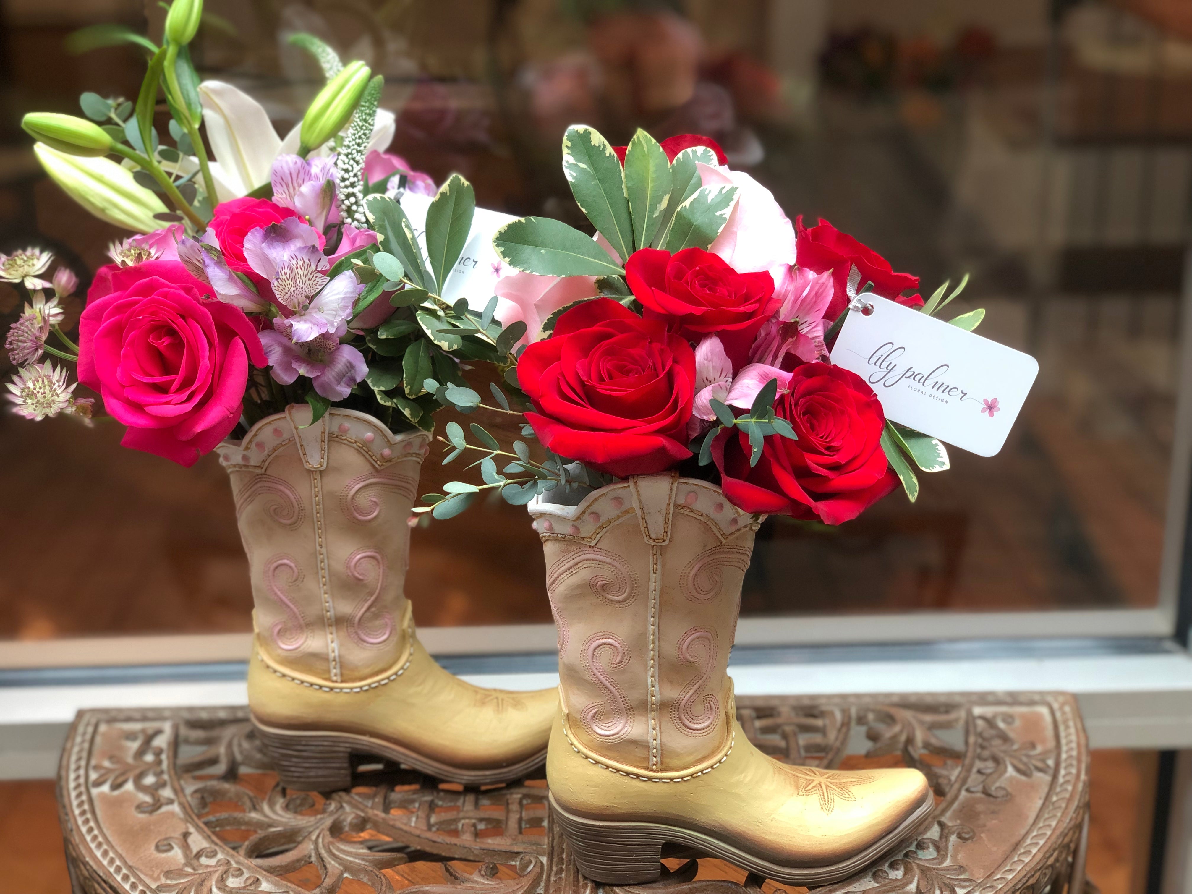pink lily white boots Country Love Boot – The Lily Palmer Flower Co