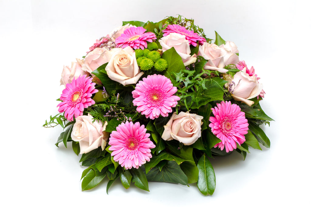 Lily Palmer Blush Rose & Daisy Sympathy Wreath